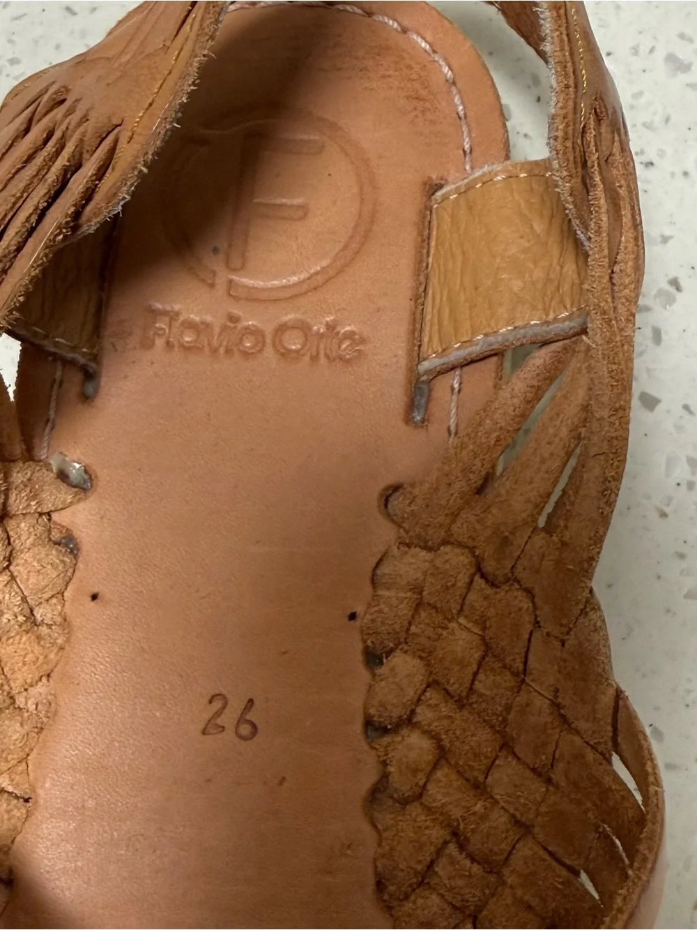 Women’s Braided Leather Sandals in Tan